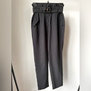 Dynamite Black High-waisted Paperbag Pants with Removable Belt. Size XXS.